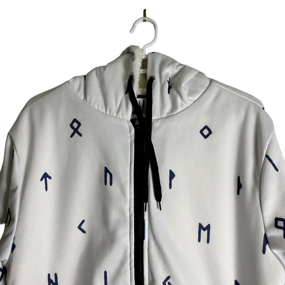 VALHYR Men's Patterned Faux Sherling Full Zip Hooded Jacket - Picture 2 of 10